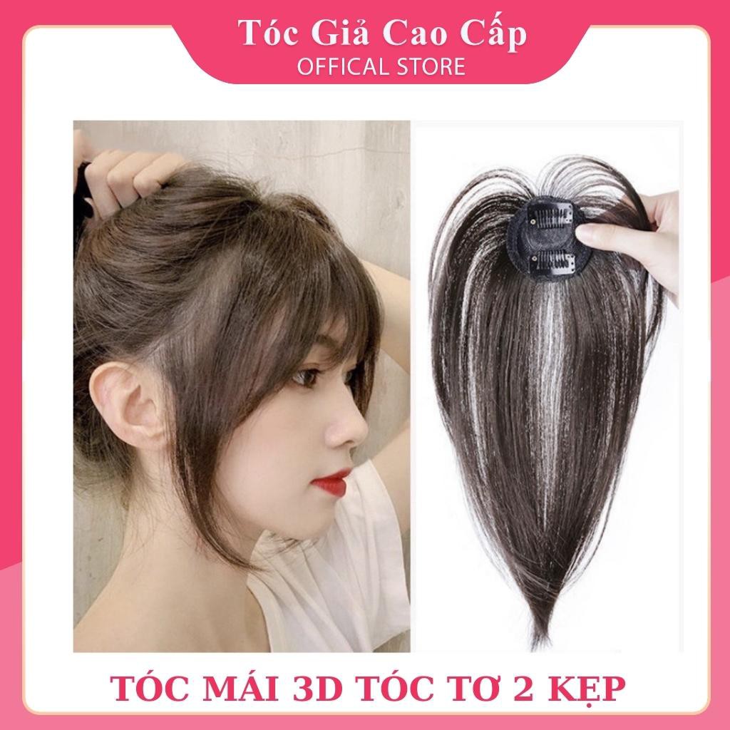 Tóc Mái Giả - MÁI 3D HAI KẸP - TÓC SỢI TƠ đẹp