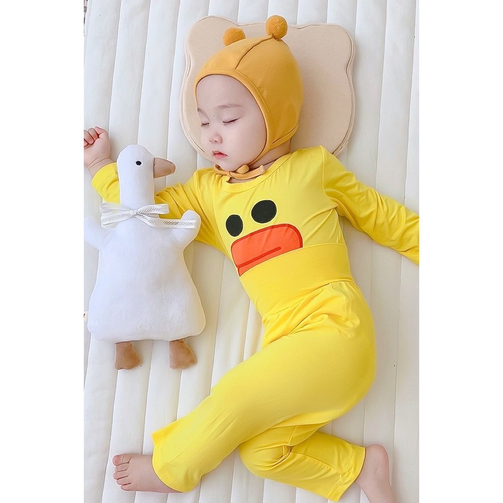 Bộ Đồ Ngủ Pijama Bằng Lụa Lạnh Lưng Cao Tay Dài Thoải Mái Thời Trang Xuân Thu Cho Bé 5