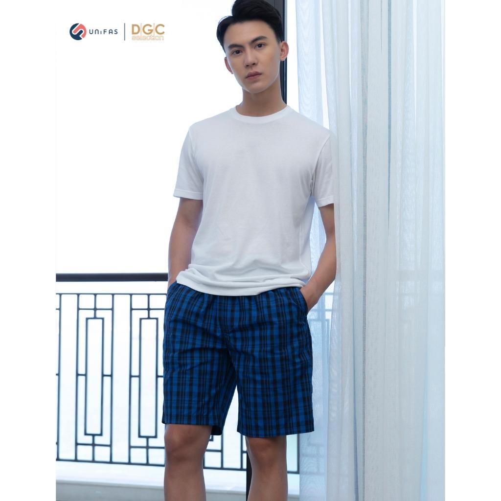 Quần đùi nam DGCs dáng dài túi chéo họa tiết kẻ năng động, chất liệu mềm mịn thoáng mát SQDBA04M