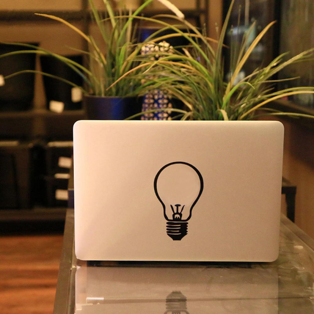 Miếng dán trang trí hình bóng đèn sáng tạo cho Apple MacBook Air/Pro 11" 12" 13" 15" 17"