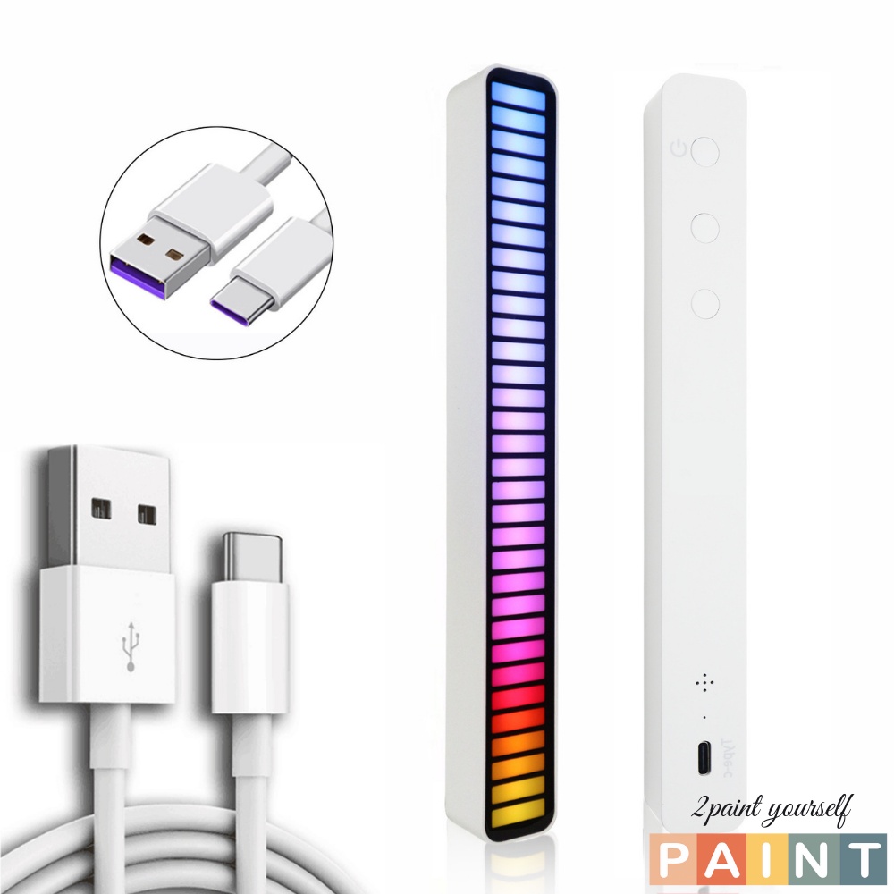 Đèn LED RGB cảm ứng theo nhạc có app điều khiển, phụ kiện quay tiktok trend 2021