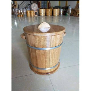 Thùng đựng gạo gỗ sồi 20kg