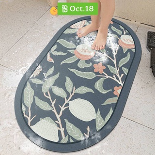 Thảm chùi chân mềm mại thấm hút tốt chống trượt thiết kế đơn giản cho phòng tắm/nhà vệ sinh