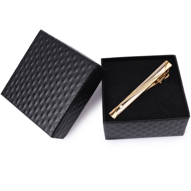 Kẹp Cà Vạt Hình Chữ C Màu Vàng Phong Cách Hàn Quốc Đơn Giản Thời Trang Cho Nam