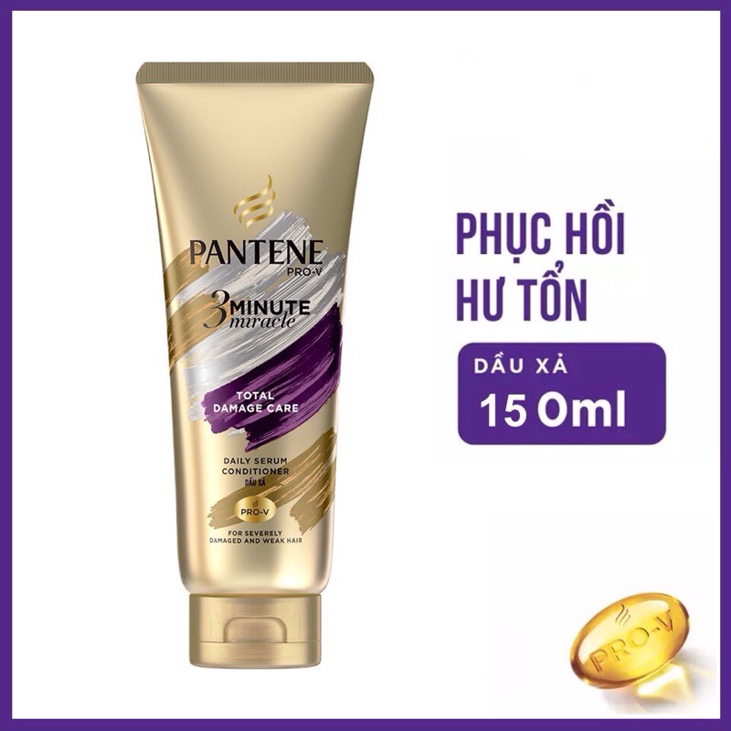 (MỚI) BỘ DẦU GỘI PANTENE PHỤC HỒI HƯ TỔN 650ML &amp; KEM XẢ 150ML