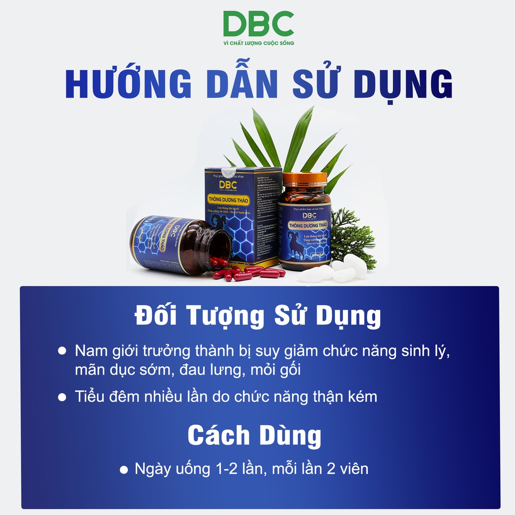 Viên Uống Tăng Cường Sinh Lý, Bổ Thận Tráng Dương Thông Dương Thảo DƯỢC BẢO CHÂU Hộp 30 Viên/ 60 Viên.