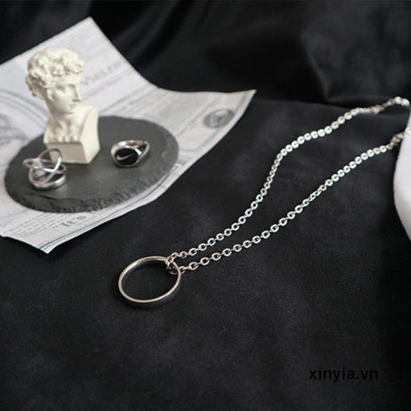 Vòng Cổ Mặt Tròn Phong Cách Hiphop Cá Tính Cho Nam Nữ