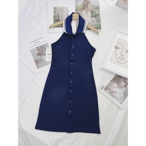 BÁN SỈ VÁY CỔ YẾM ZRF MÀU THAN