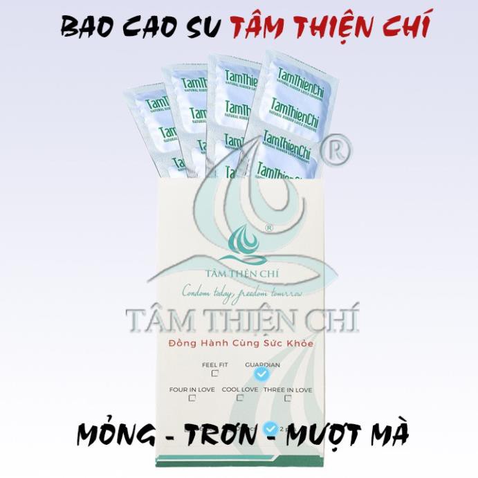 Bao cao su Tâm Thiện Chí GUARDIAN mỏng trơn túi 12 chiếc xịn