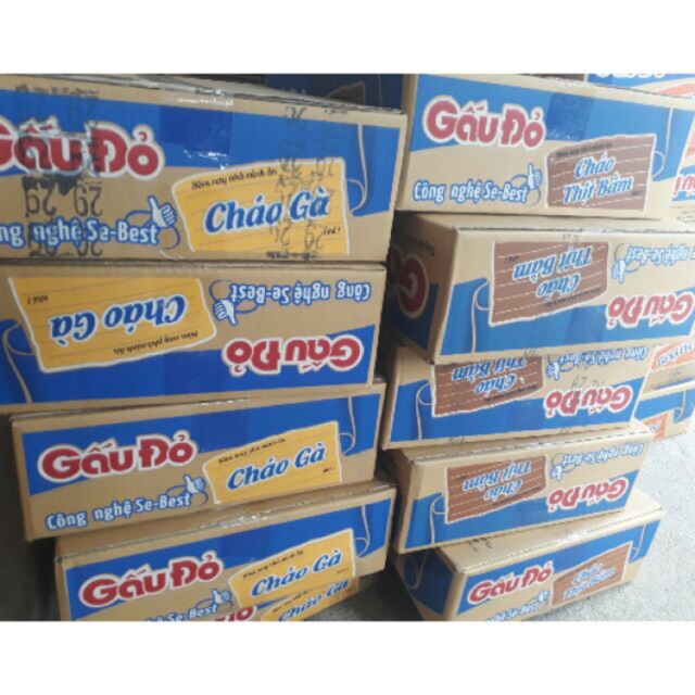 Thùng 50 gói cháo gấu đỏ