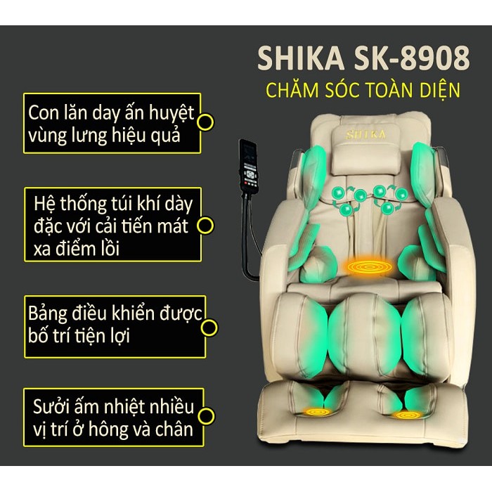 Ghế matxa toàn thân Shika SK8908 đấm lưng