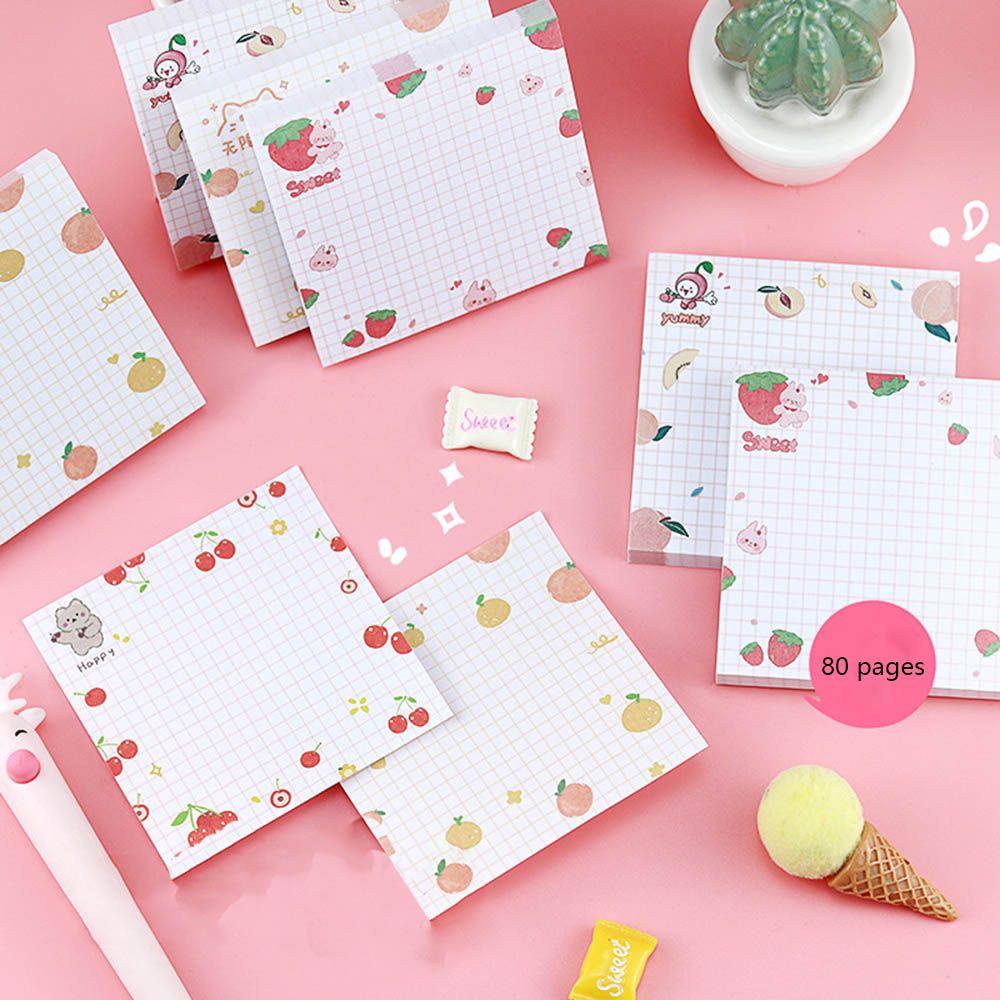 LANFY Strawberry Memo Pad Message Paper Notepad Sticky Notes Scrapbooking Mini Cherry Office &amp; School Supplies Writing Pads Memo Note Diary Book