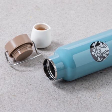 STARBUCKS Bình nước màu xanh dương phong cách Walker 473ml