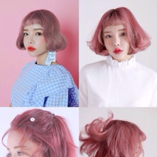 Thuốc nhuộm tóc màu hồng + kèm trợ oxy