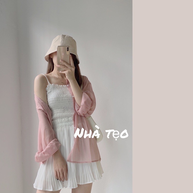 CHÂN VÁY voan trơn xếp li DÁNG NGẮN CẠP CHUN | BigBuy360 - bigbuy360.vn