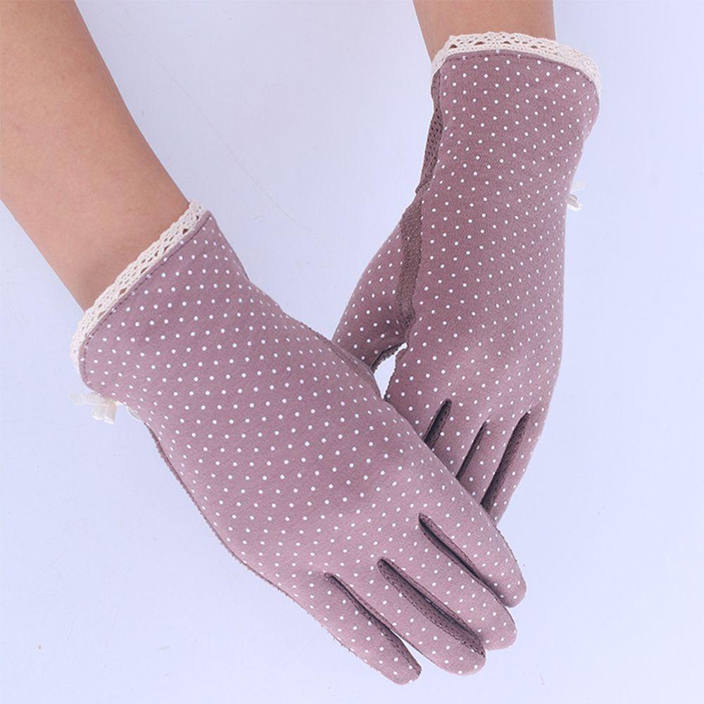 Găng Tay Lái Xe Chống Nắng Mùa Hè Co Giãn Chống Tia UV Phối Ren Lưng2Lilife