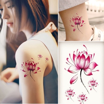 【Hình xăm】 🌸Hình xăm hoa sen nhỏ tươi gợi cảm 🔸 Hình xăm dán không thấm nước 🔸 Hình xăm dán chống thấm