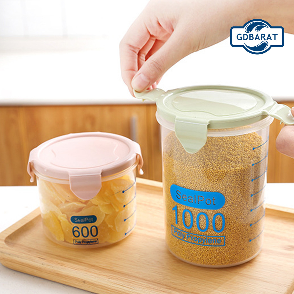 Hộp Đựng Trà / Hạt Trong Suốt Có Nắp Đậy Tiện Dụng Cho Nhà Bếp