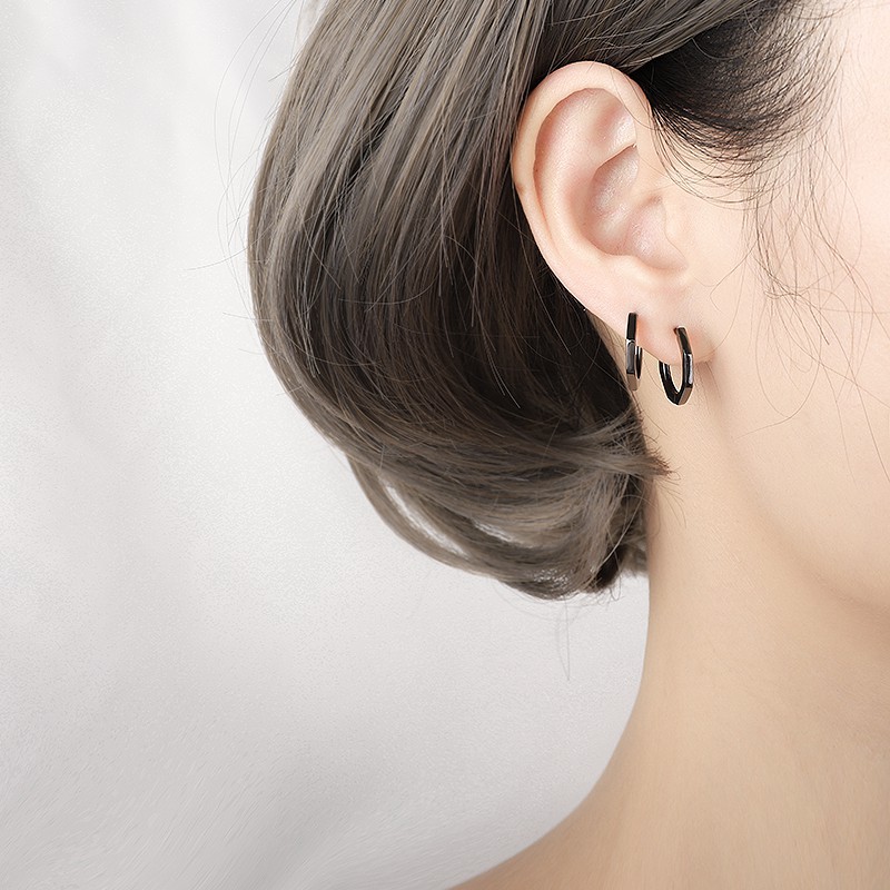 Khuyên Tai Hình Bát Giác Đơn Giản Cá Tính A718