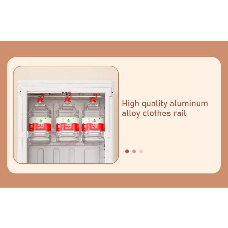 AladdingTủ Quần Áo Trẻ Em Bằng Nhựa Trong Suốt Lắp Ráp Dễ Dàng.