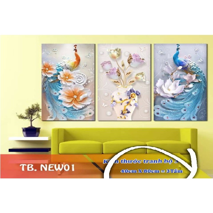 Combo 3 tranh canvas khung gỗ cao cấp - 30102