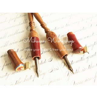 Quản chéo gỗ viết calligraphy có ngăn đựng ngòi