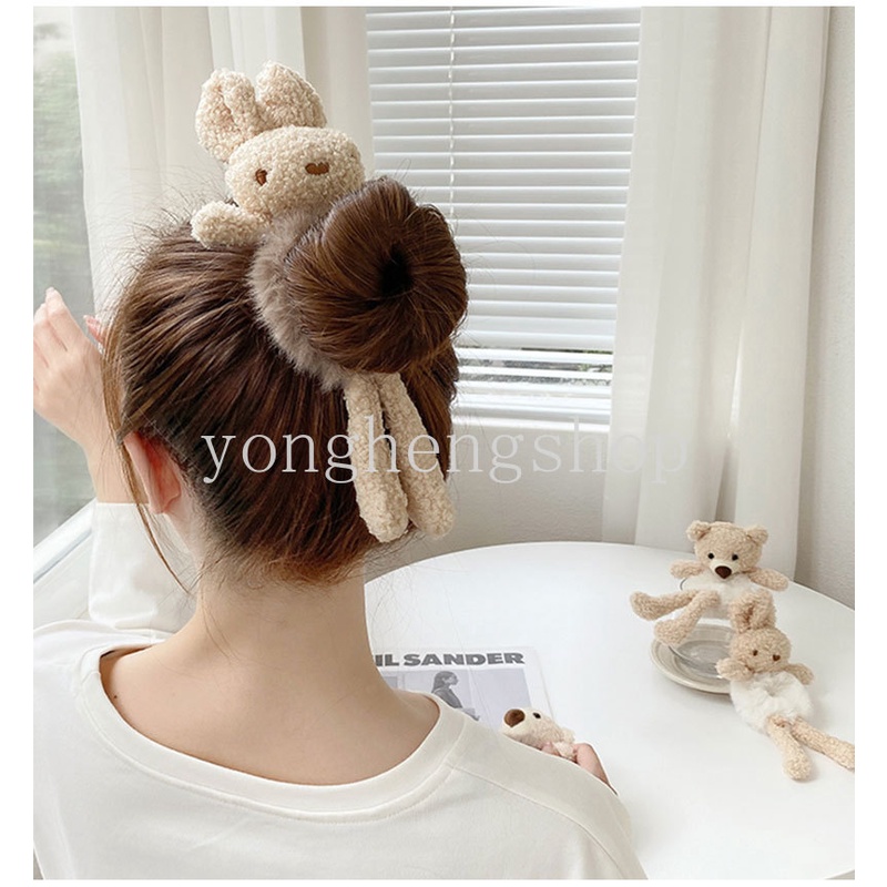 Dây Buộc Tóc Cao Su Co Giãn Kiểu Dáng Hoạt Hình Dễ Thương Dành Cho Nữ