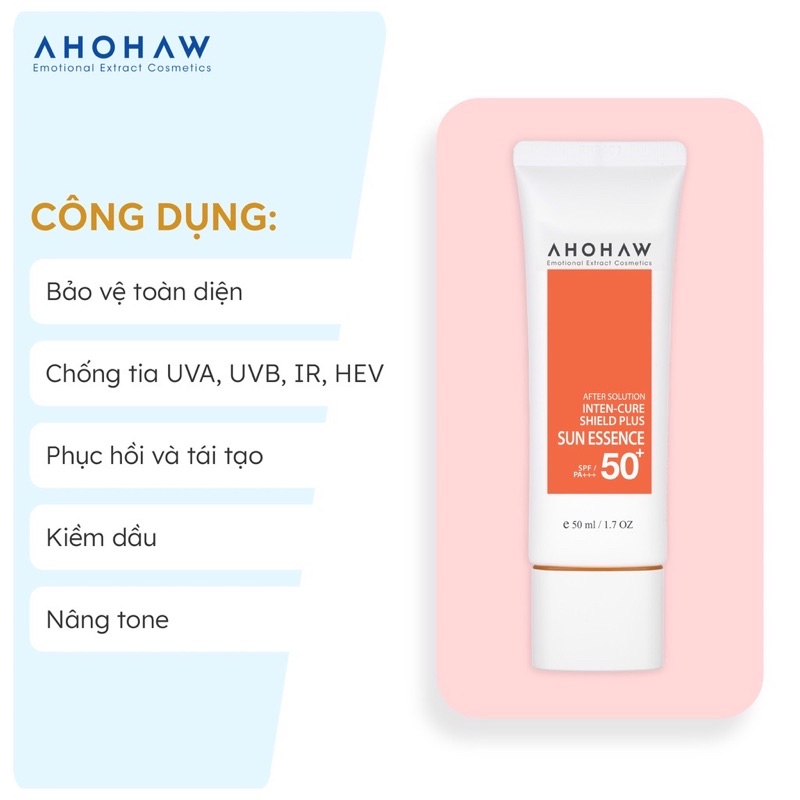 Tinh Chất Chống Nắng SPF 50+/PA+++ Ahohaw After Solution ( 50gr ) - Hàng Chính Hãng