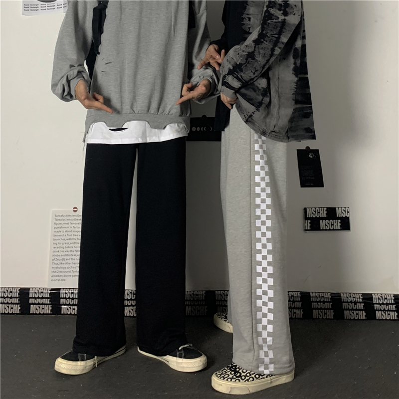 Quần Dài Ống Rộng Họa Tiết Caro Trắng Đen Thời Trang Hàn Quốc 22302 | BigBuy360 - bigbuy360.vn