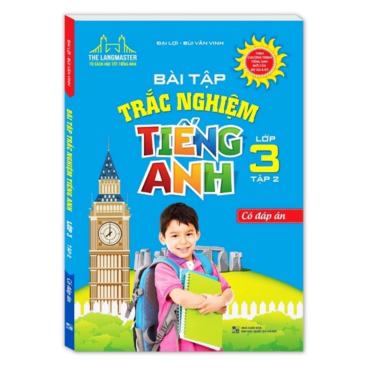 Sách - Combo bài tập trắc nghiệm tiếng anh lớp 3 (T1 + T2)