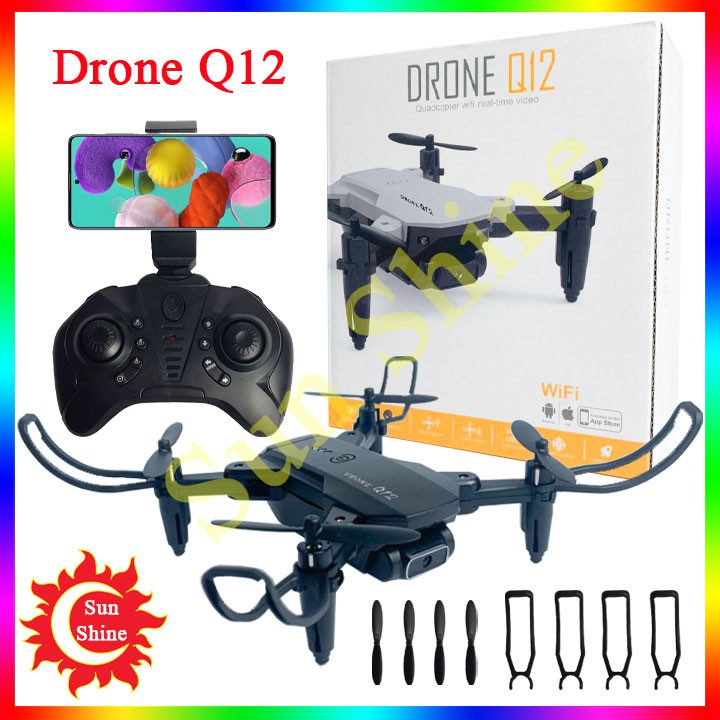 Drone mini Q12 Máy bay Flycam điều khiển từ xa - món quà cho bé