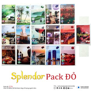 Bản Mở rộng Splendor lượm ngọc pack đỏ 15 lá tăng số lượng người chơi