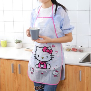 Tạp dề chống thấm nước Hello Kitty dễ thương dành cho nữ Tạp dề nấu ăn nhà bếp chống dầu
