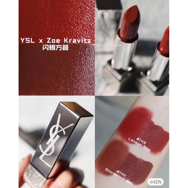 son lì YSL vỏ nhũ bạc limited edition 2021 chính hãng. ysl rouge pur couture zoe kravitz collection for spring 2021