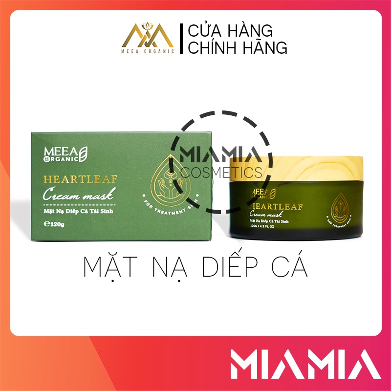 [Tặng Cọ] Mặt Nạ Diếp Cá Tái Sinh Meea Organic - Mask Rau Nhiếp Cá chính hãng