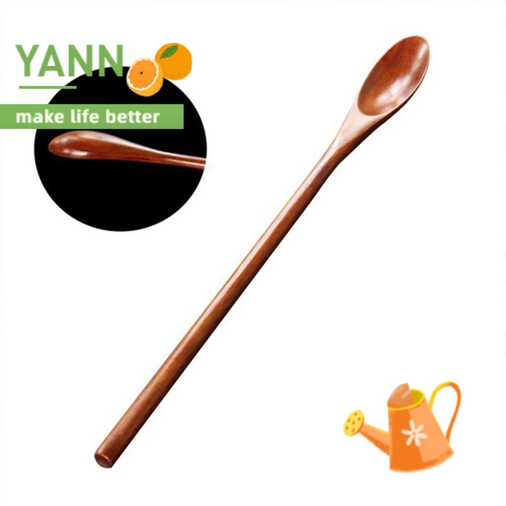 Muỗng gỗ múc trà cà phê tay cầm dài phong cách Nhật Bản tiện lợi cho gia đình