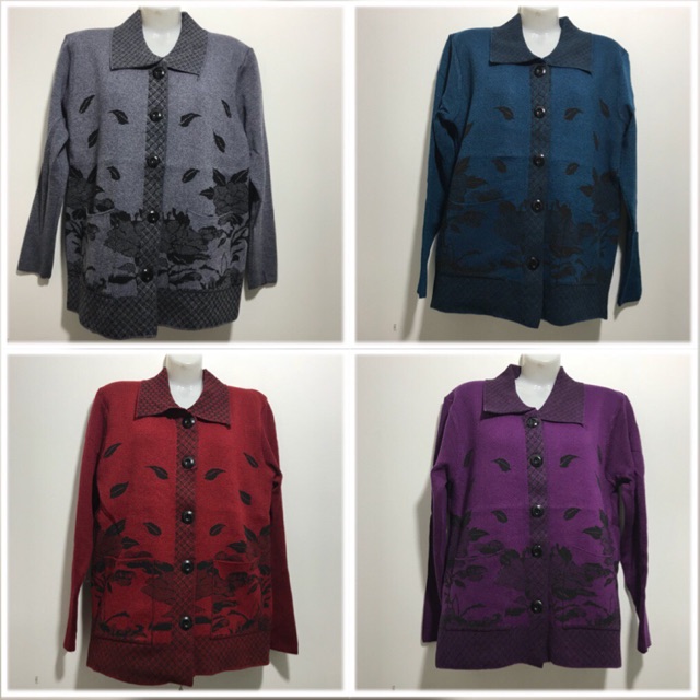 Áo khoác len trung niên cho bà