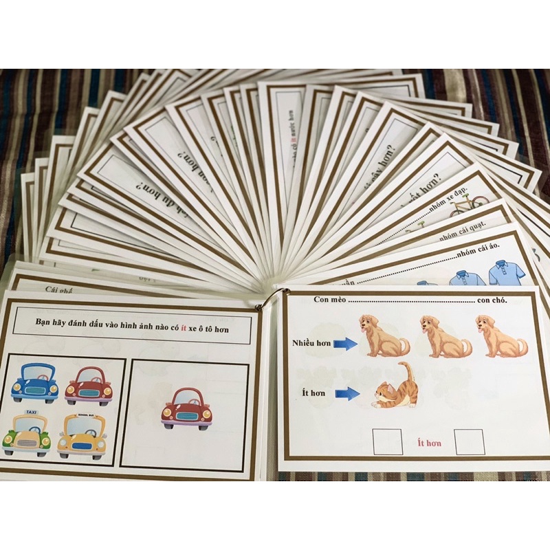 ☘️Học Liệu giúp bé tập So Sánh Nhiều Hơn hay Ít Hơn