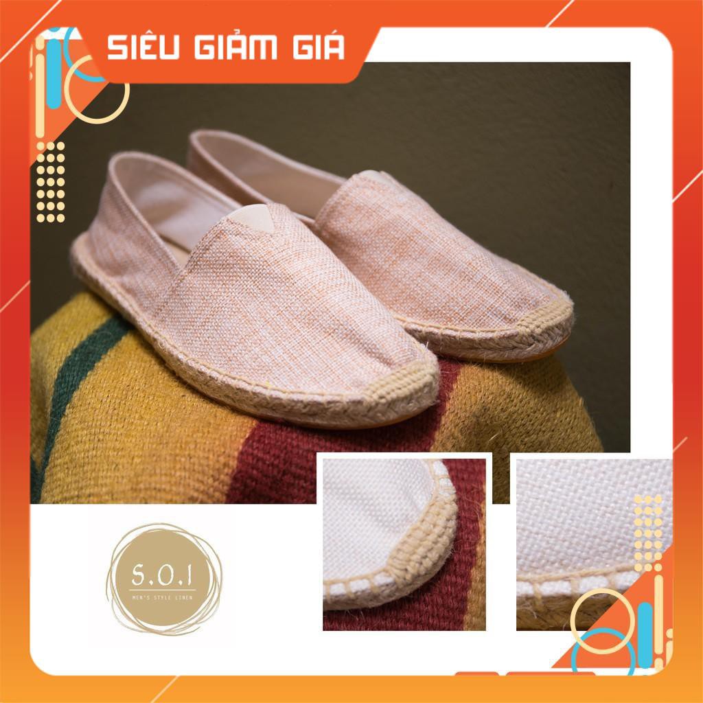 Giày lười vải đế cói nam nữ cao cấp unisex, sục slip on thời trang, đi biển, du lịch, dạo chơi mùa hè | BigBuy360 - bigbuy360.vn