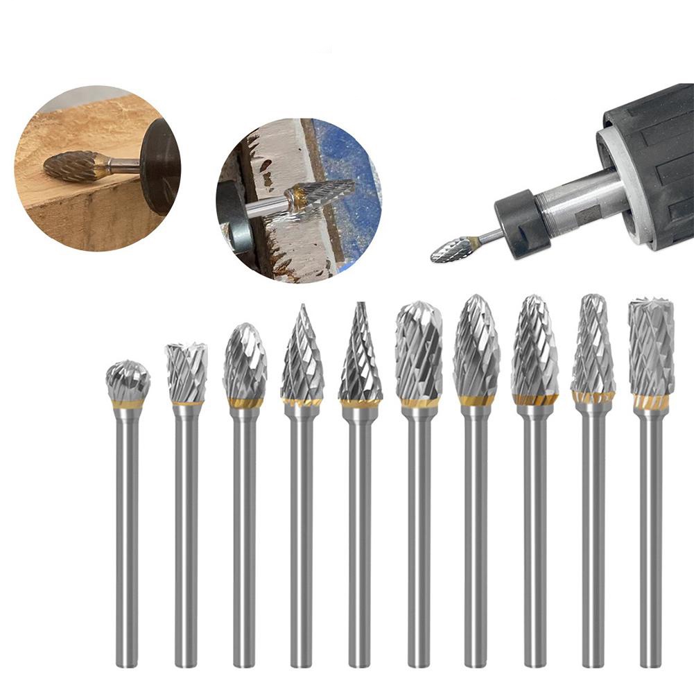 1 mũi mài khắc phay gỗ nhựa - 1 Mũi Khoan Vonfram 3mm đầu 6mm chất liệu thép