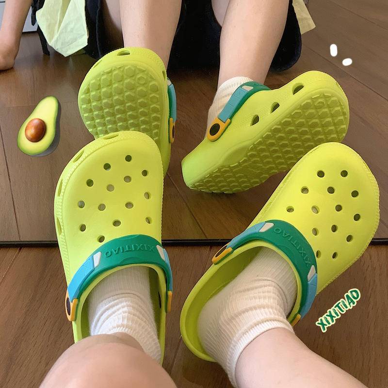 Dép sục crocs unisex xixitiao bằng EVA đế siêu nhẹ chống trượt đục lỗ thoáng khí