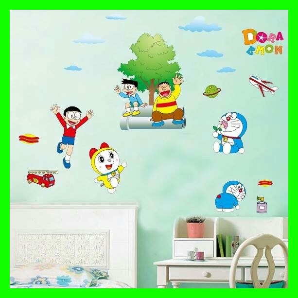 decan dán tường doremon và các bạn