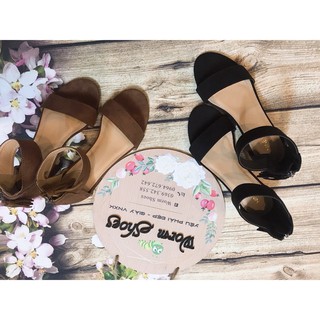 Sandal da lộn khóa gót sau - 4cm
