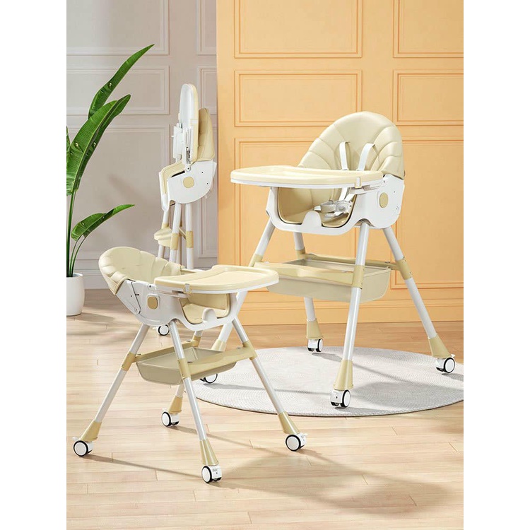 Ghế Ăn Dặm Umoo Ngả Lưng, Có Bánh Xe, Gấp Gọn Cao Cấp Cho Bé, Ghế Ăn Dặm Umoo UM-05145 Chính Hãng