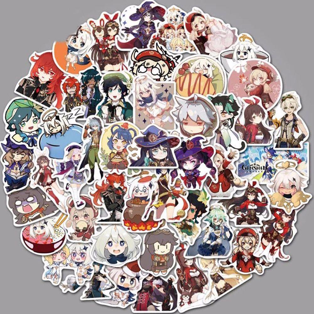 Bộ 50 Sticker Dán Laptop Hình Anime Dễ Thương