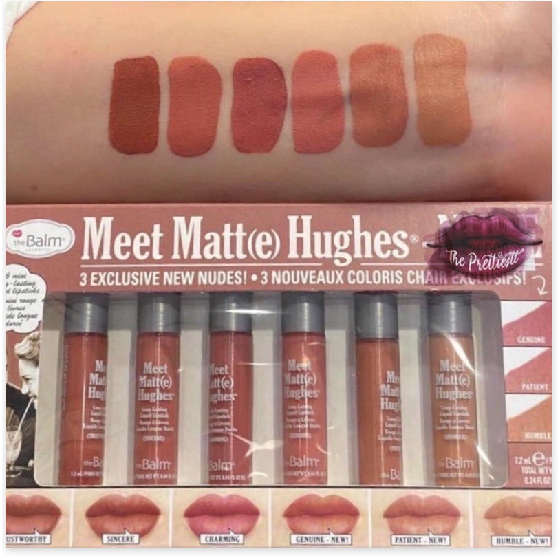 Set son 6 thỏi The Balm Meet Matte Hughes Mini Set - Nude +2% phí bán hàng