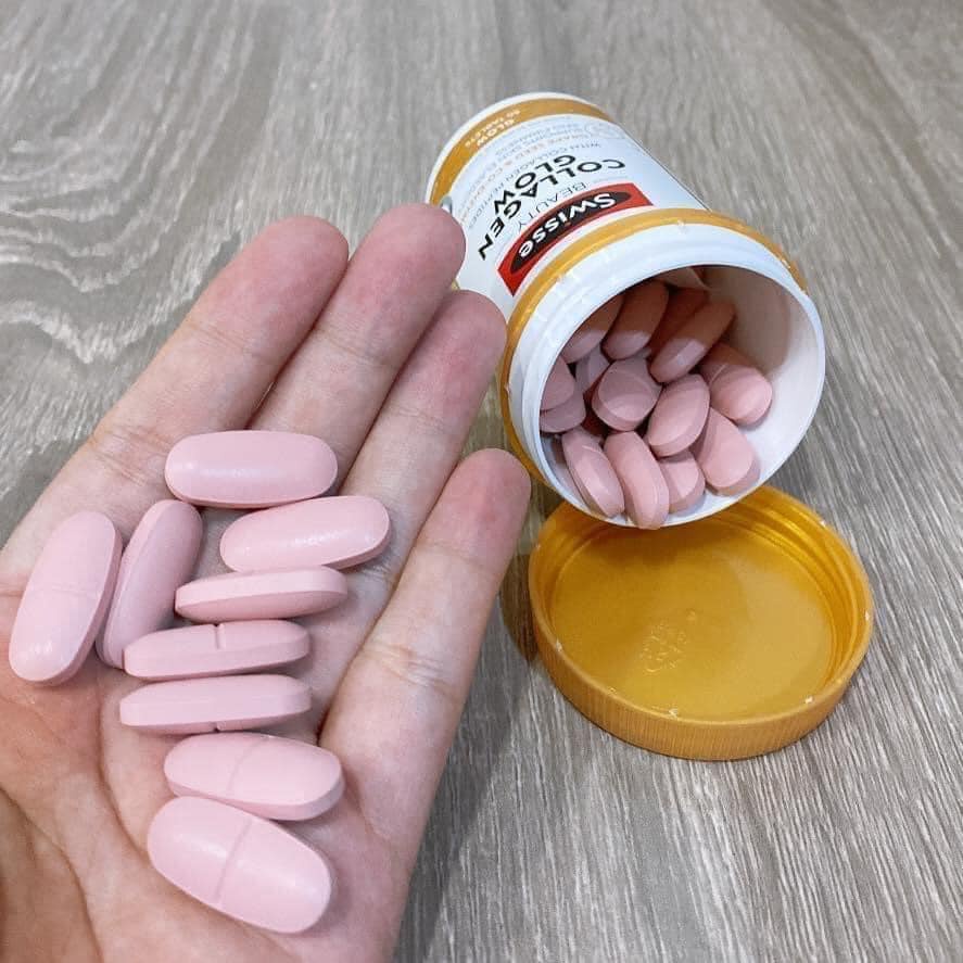 Viên uống đẹp da Swisse Collagen Glow 120v