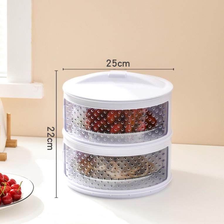 [HÀNG CHẤT] Lồng bàn nhiều tầng giữ nhiệt 5 gấp gọn thông minh đậy thức ăn mini đa năng nhựa trong suốt