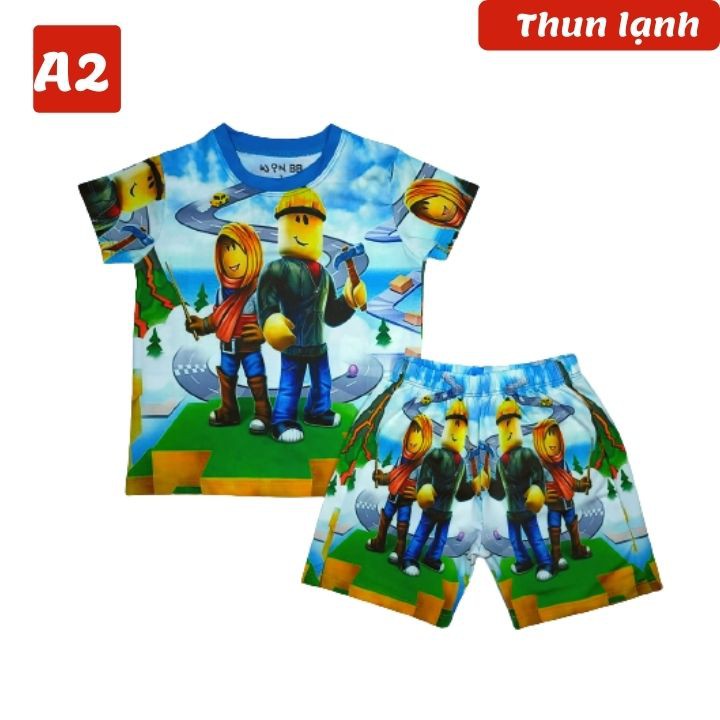 Đồ bộ thun lạnh cho bé trai Roblox từ 10-46kg - giặt không vỡ hình - Tomchuakids