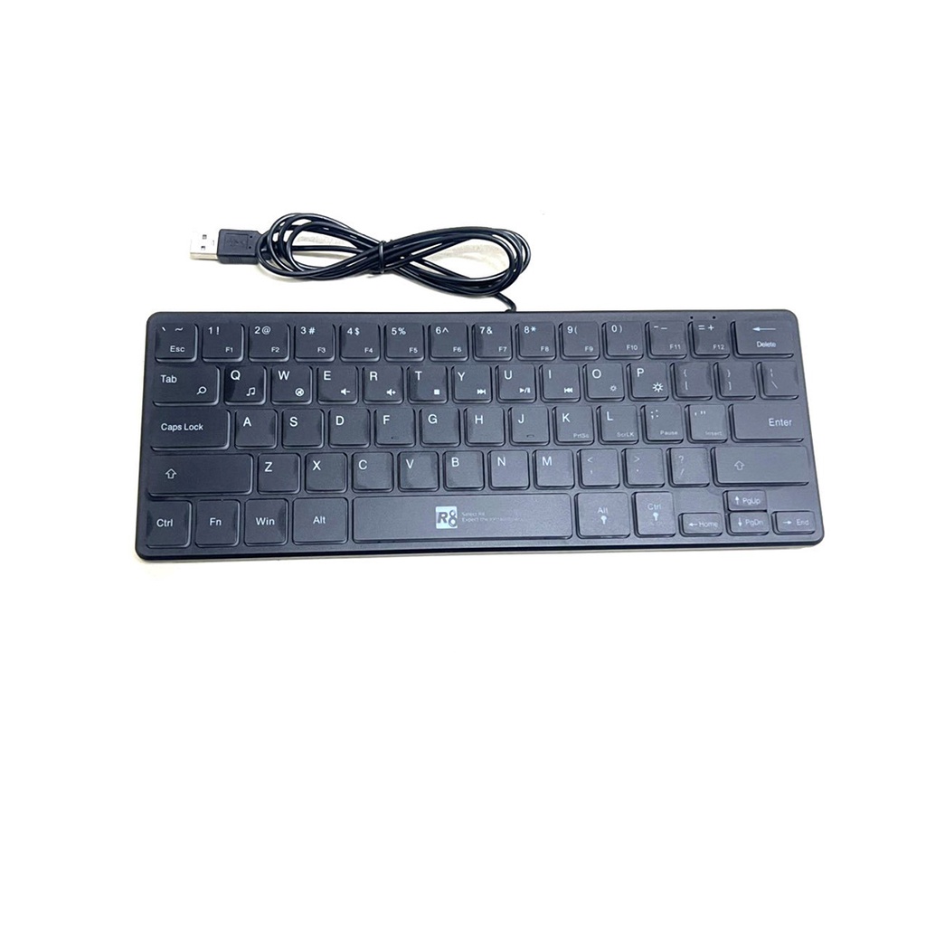 BÀN PHÍM MINI KB-1811 CÓ ĐÈN LED USB ĐEN R8